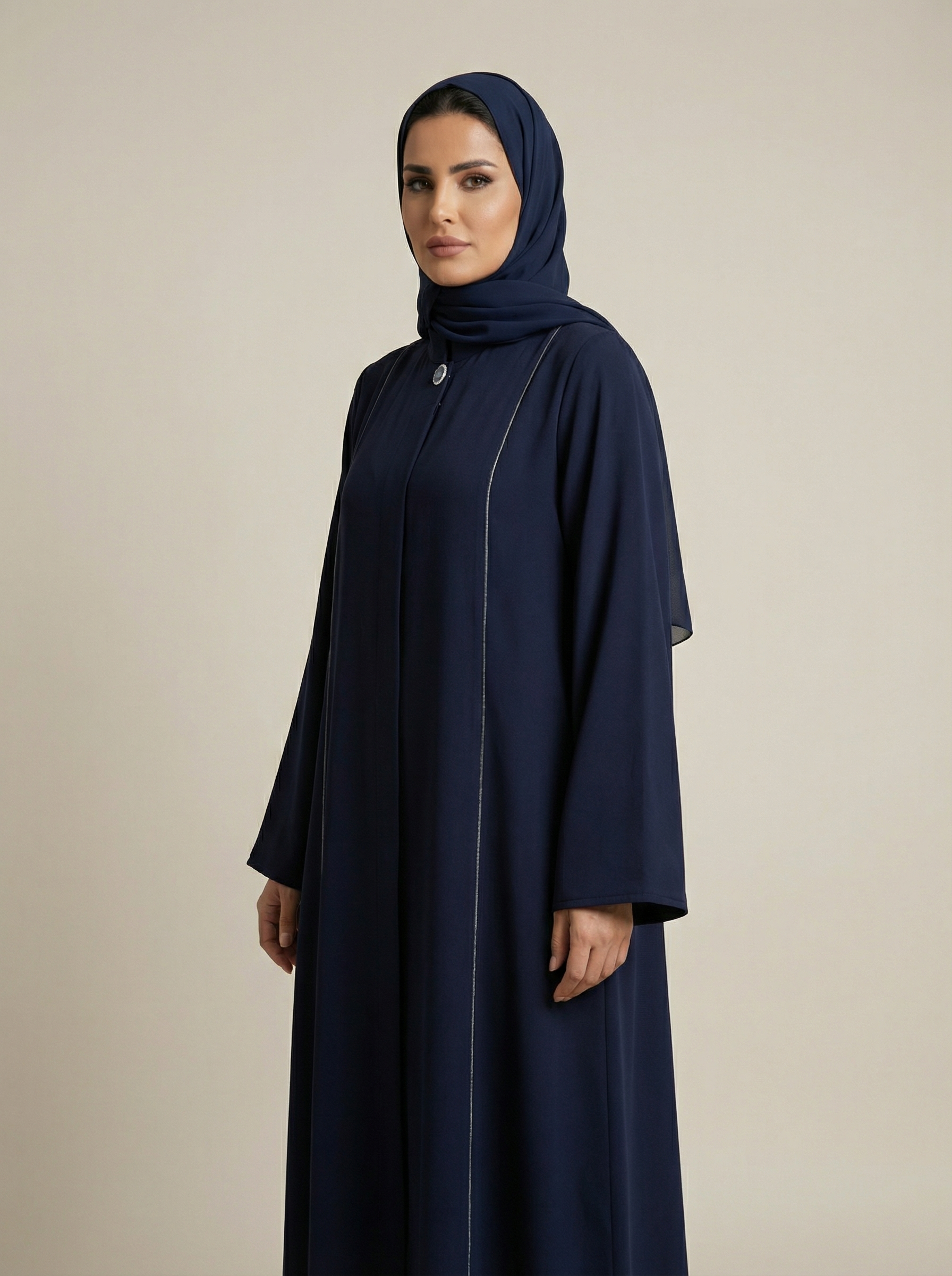 Structured Crepe Abaya – B251