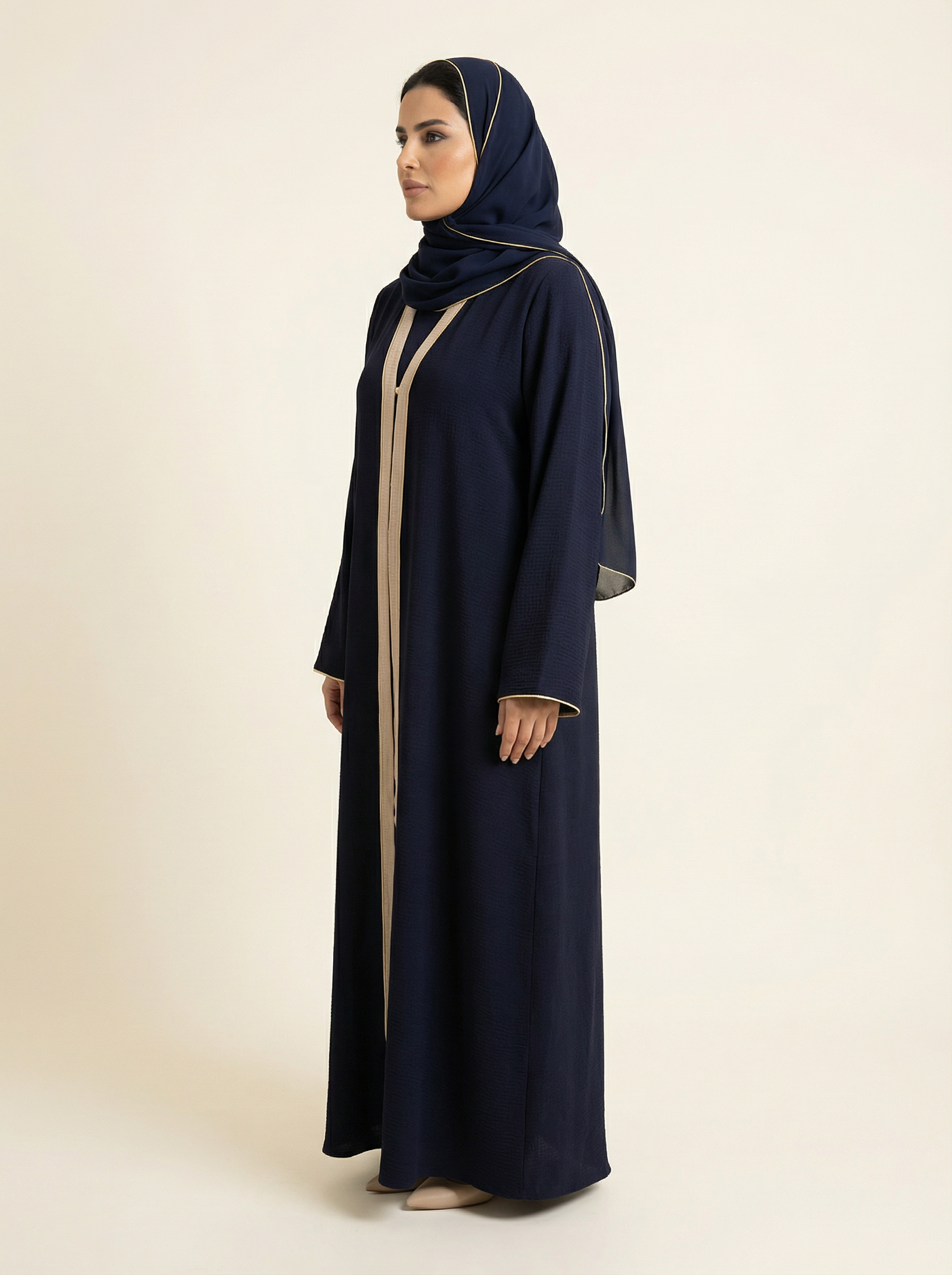 Balanced Navy Everyday Abaya – H283