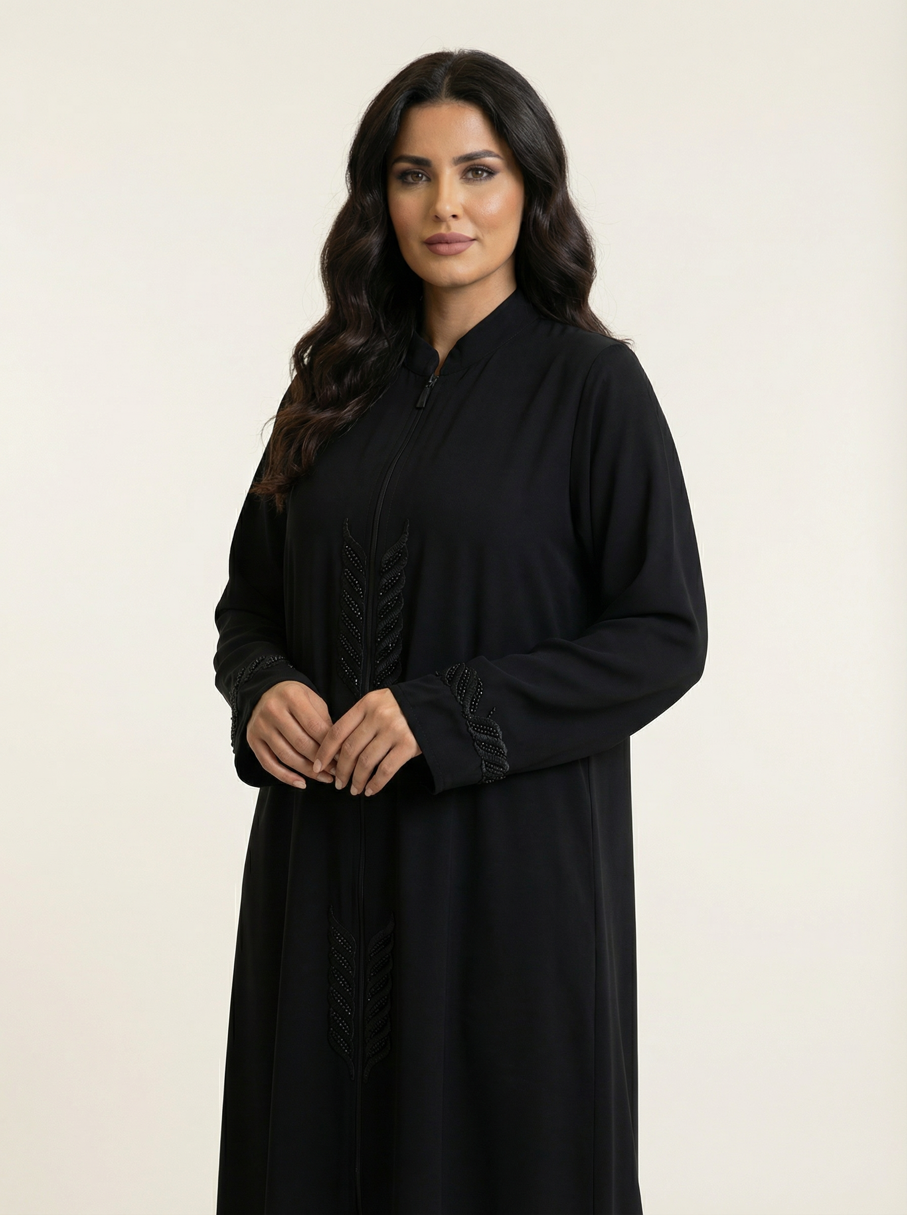 Embroidered Front Everyday Abaya – B219