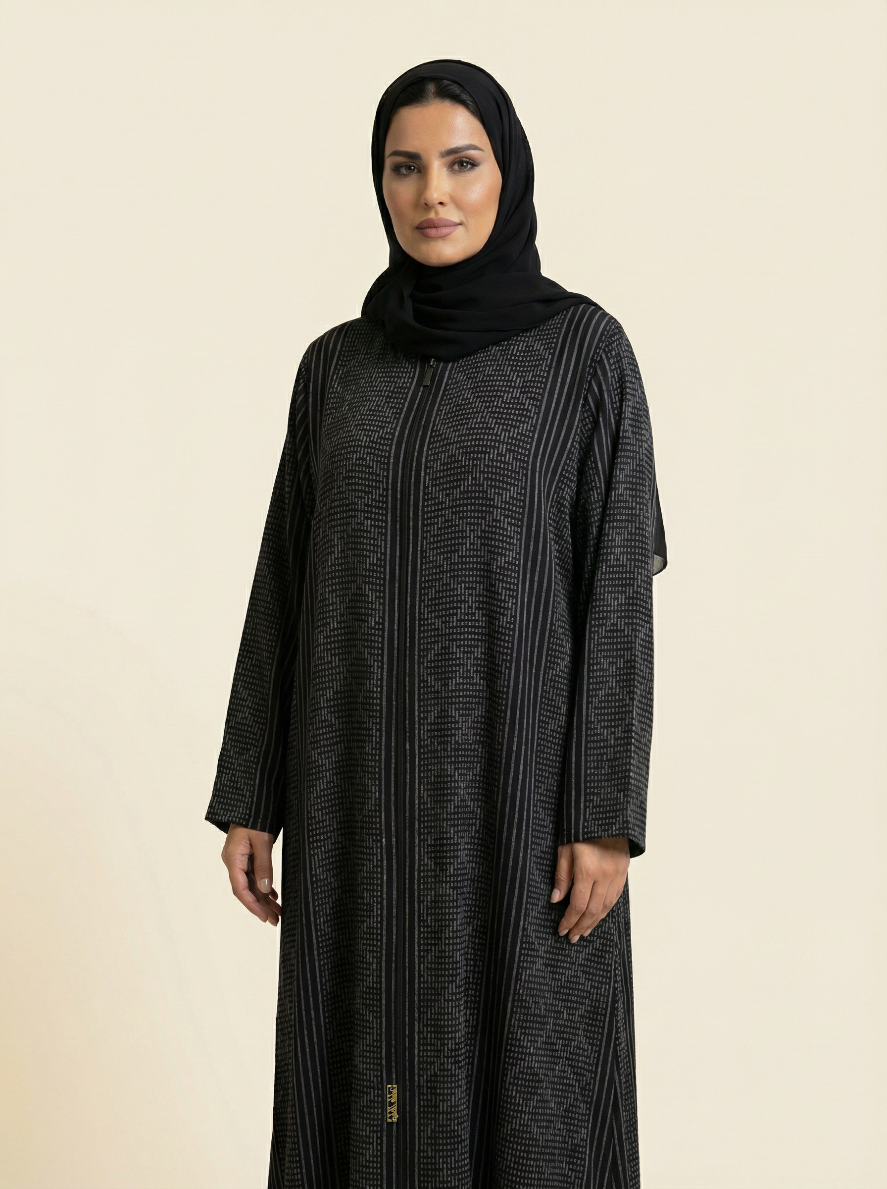 Striped Texture Abaya – B250