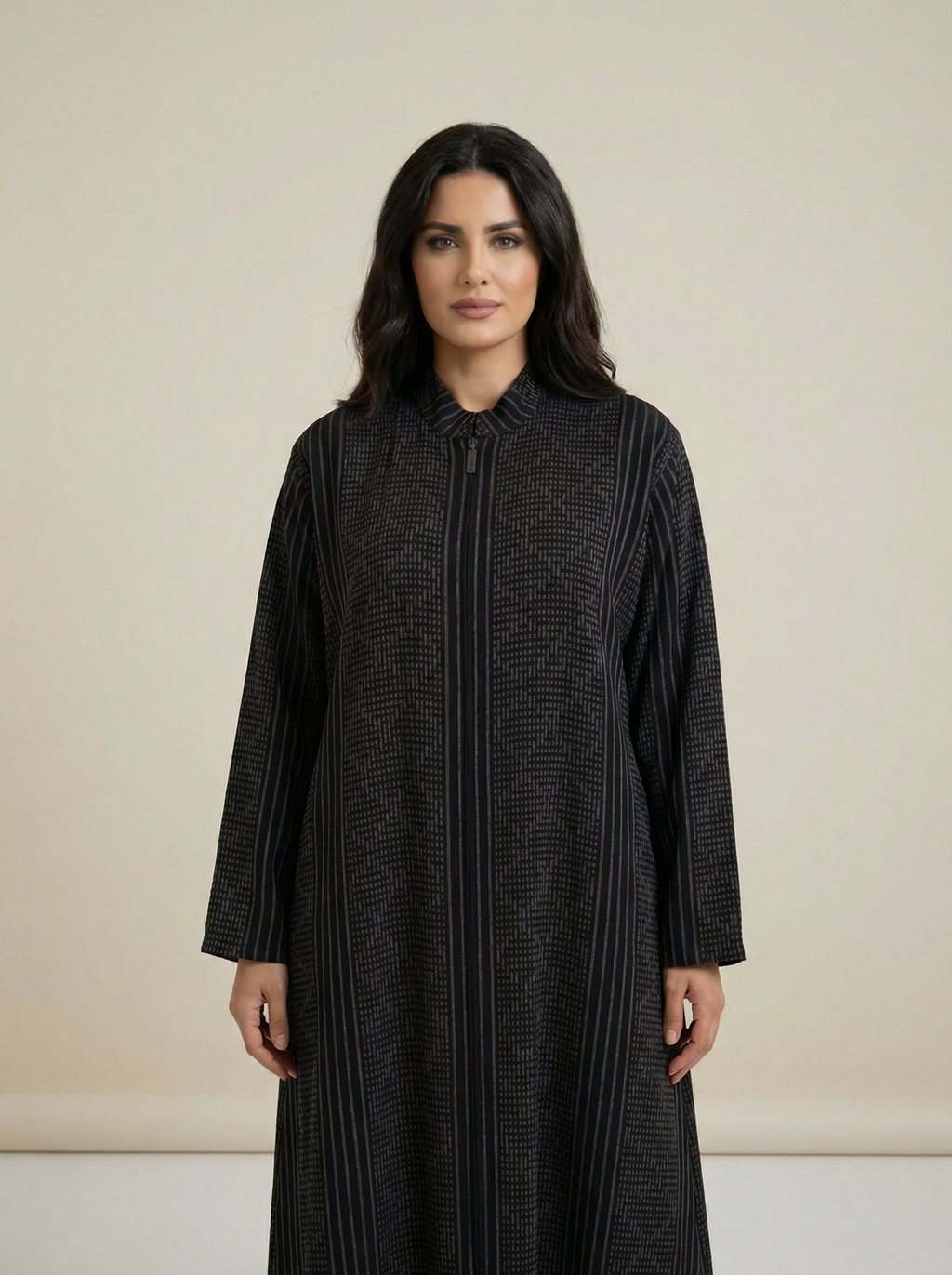 Striped Texture Abaya – B250