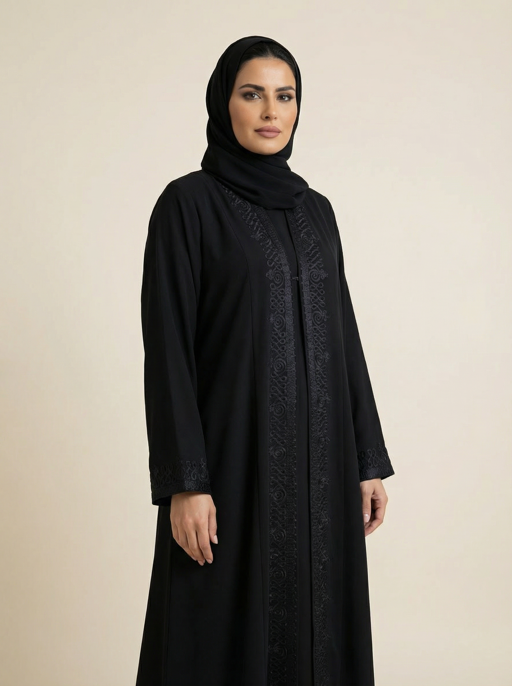 Tailored Crepe Everyday Abaya – B430