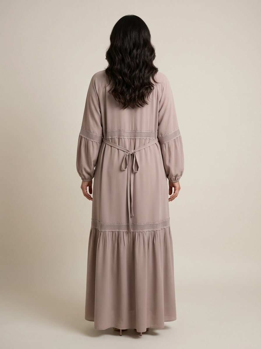 Warm Tone Casual Abaya – B561
