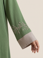 Contrast Panel Everyday Abaya – H284
