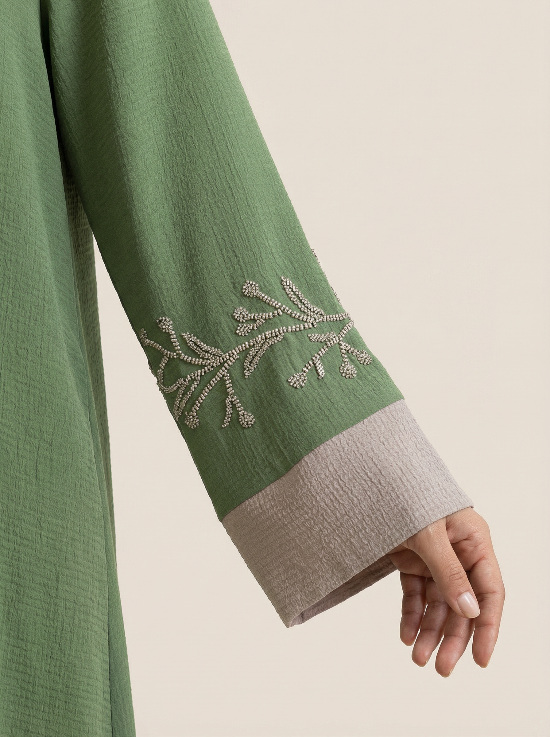 Contrast Panel Everyday Abaya – H284