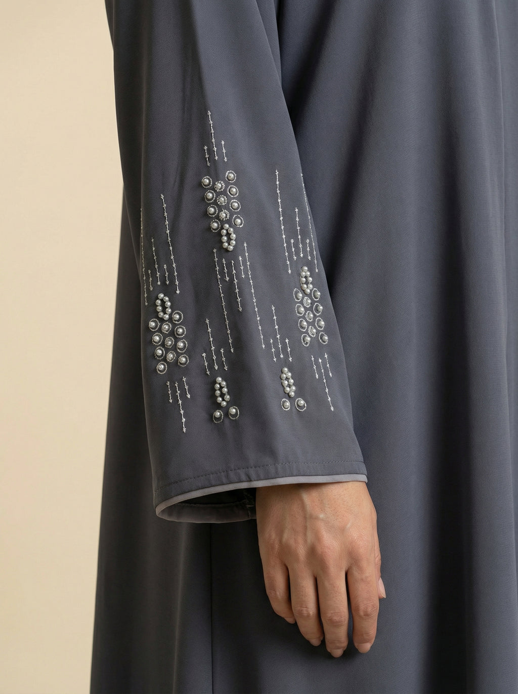 Muted Contrast Everyday Abaya - W364