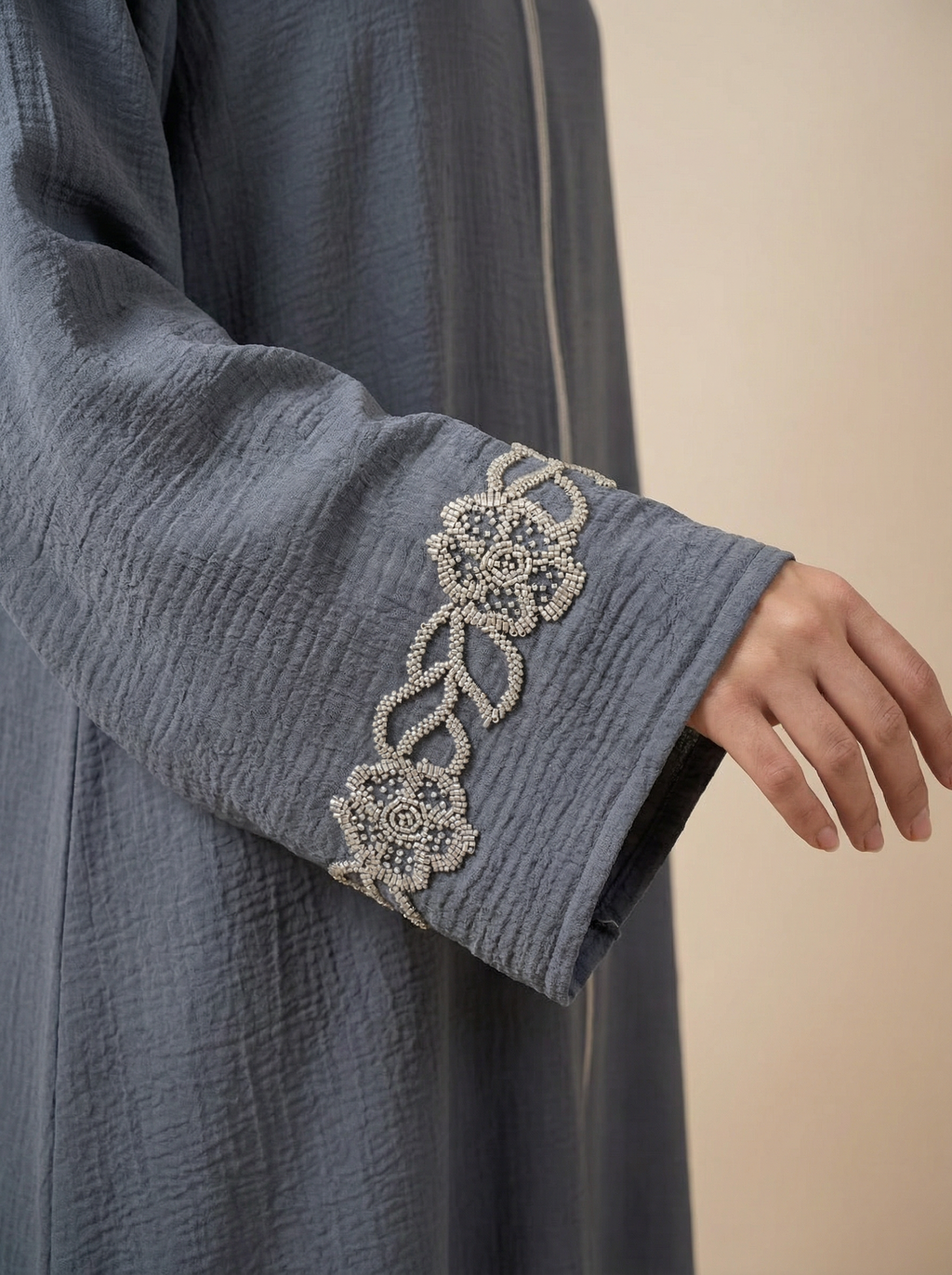 Textured Flow Everyday Abaya – H308
