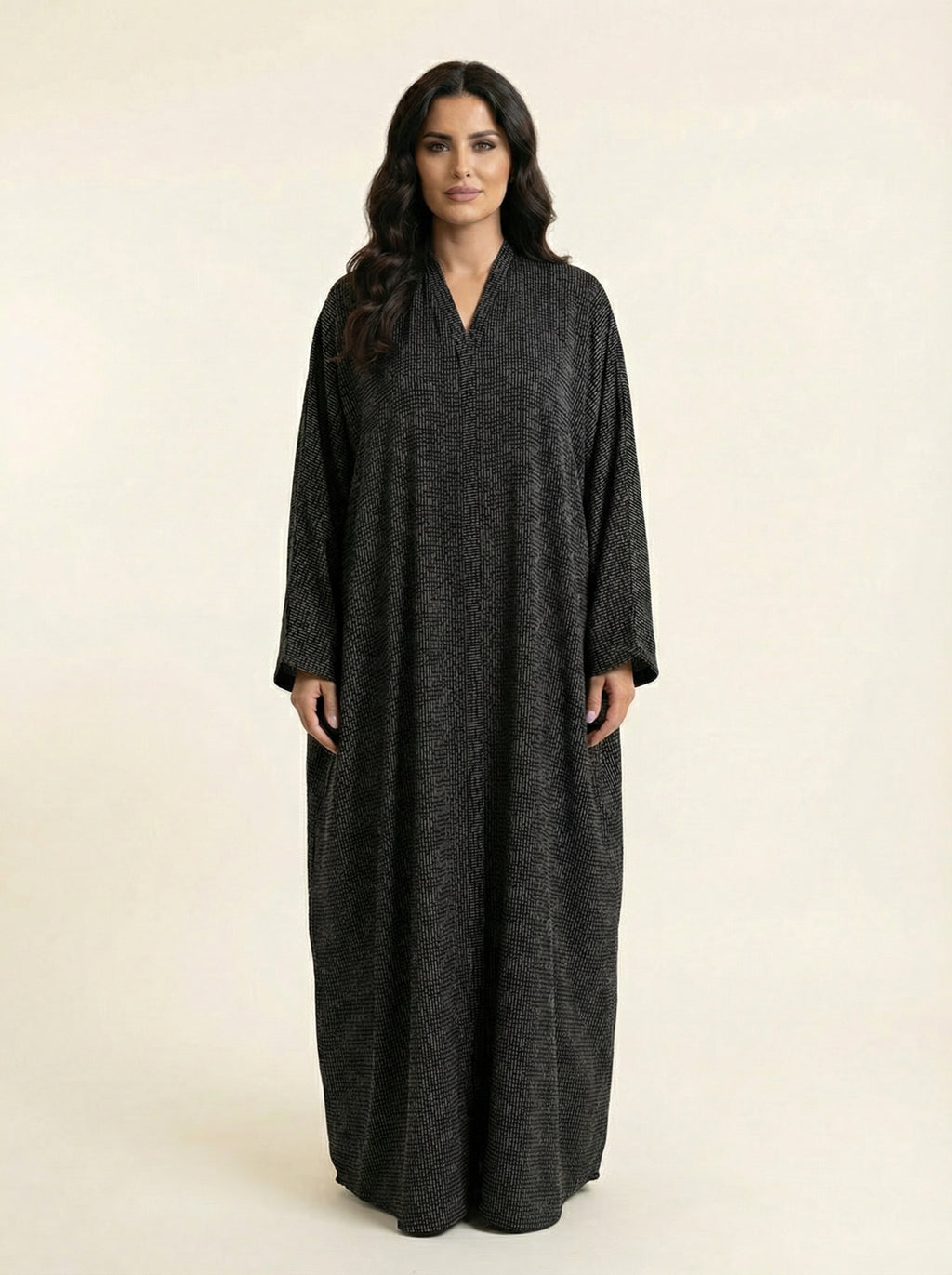 Silk Stripe Classic Abaya – D671