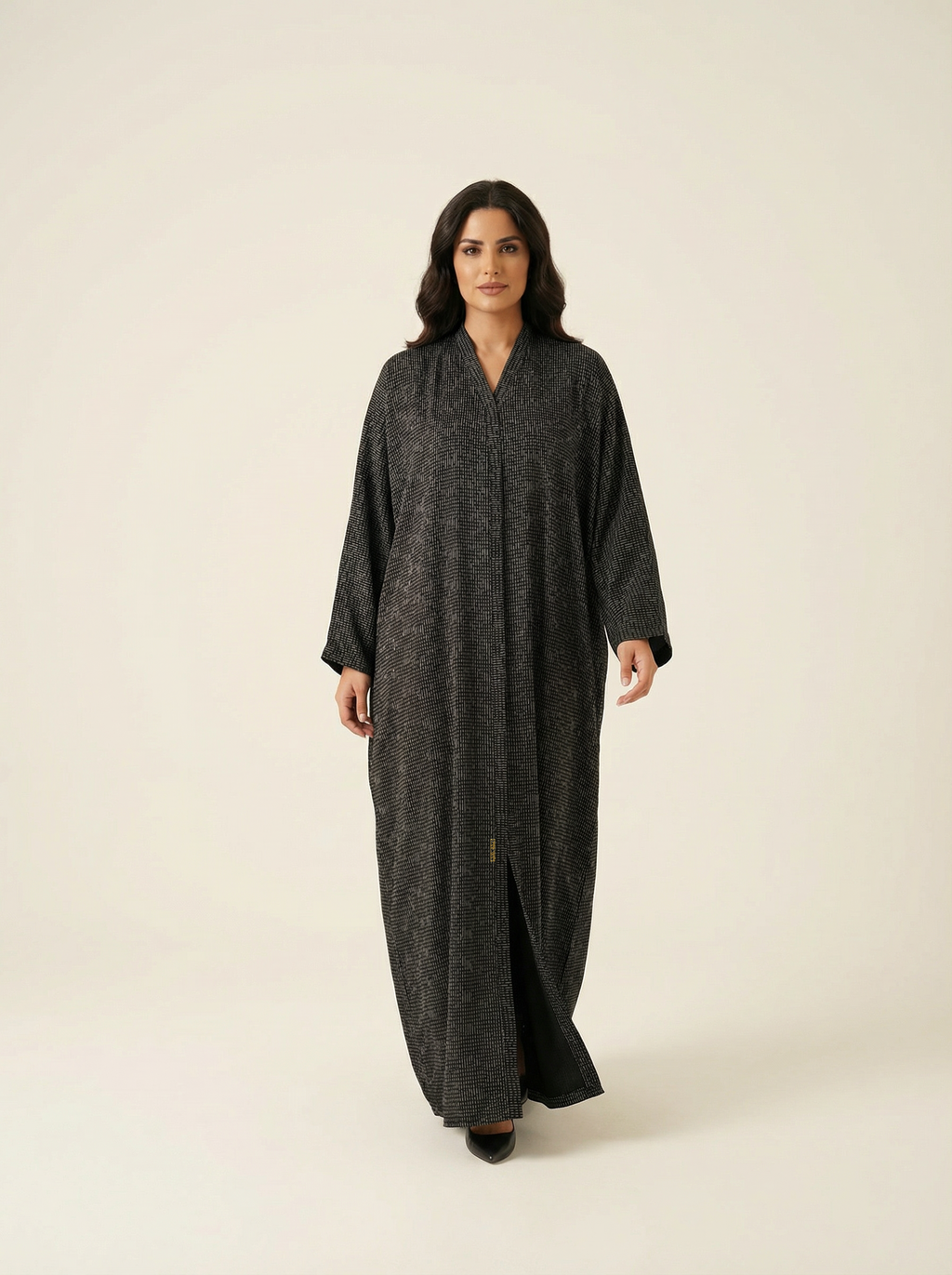 Silk Stripe Classic Abaya – D671