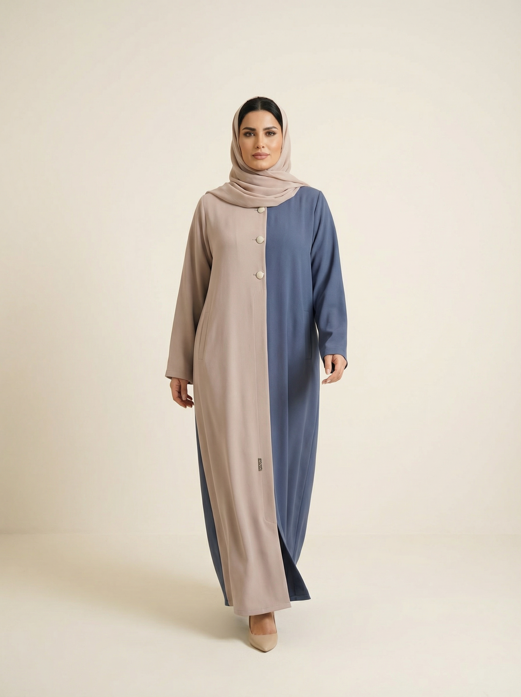 Grain Finish Classic Abaya - B2023