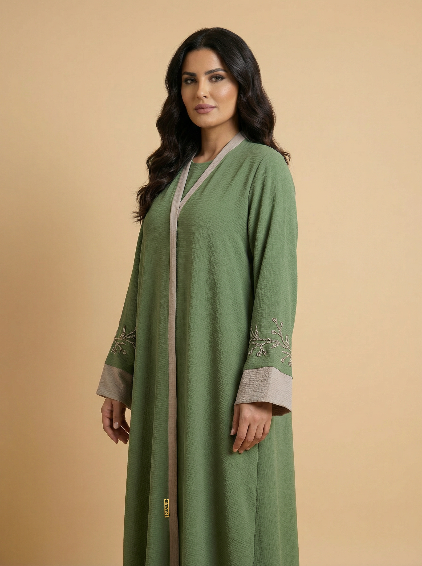 Contrast Panel Everyday Abaya – H284