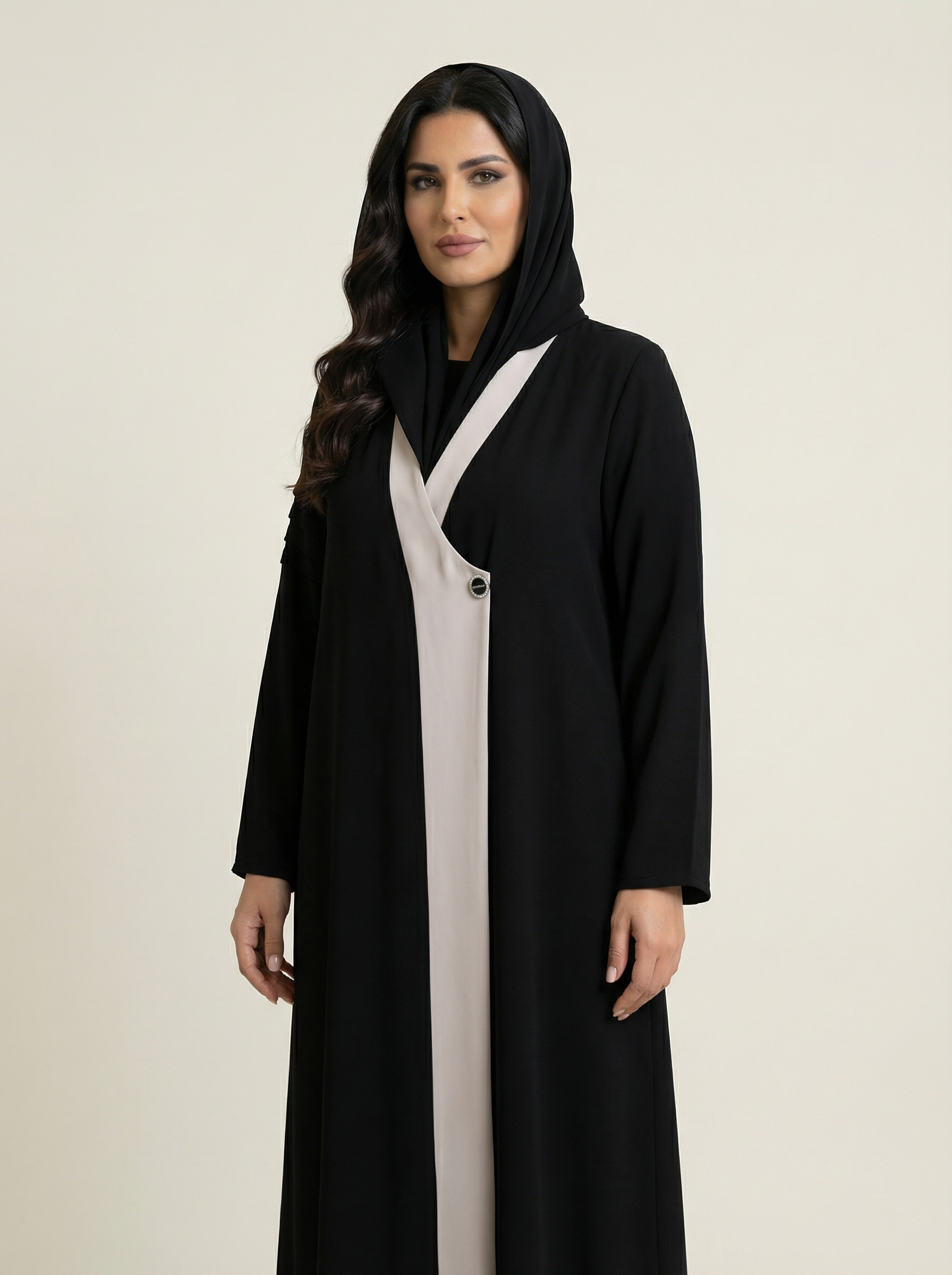 Hardware Detail Classic Abaya – B428
