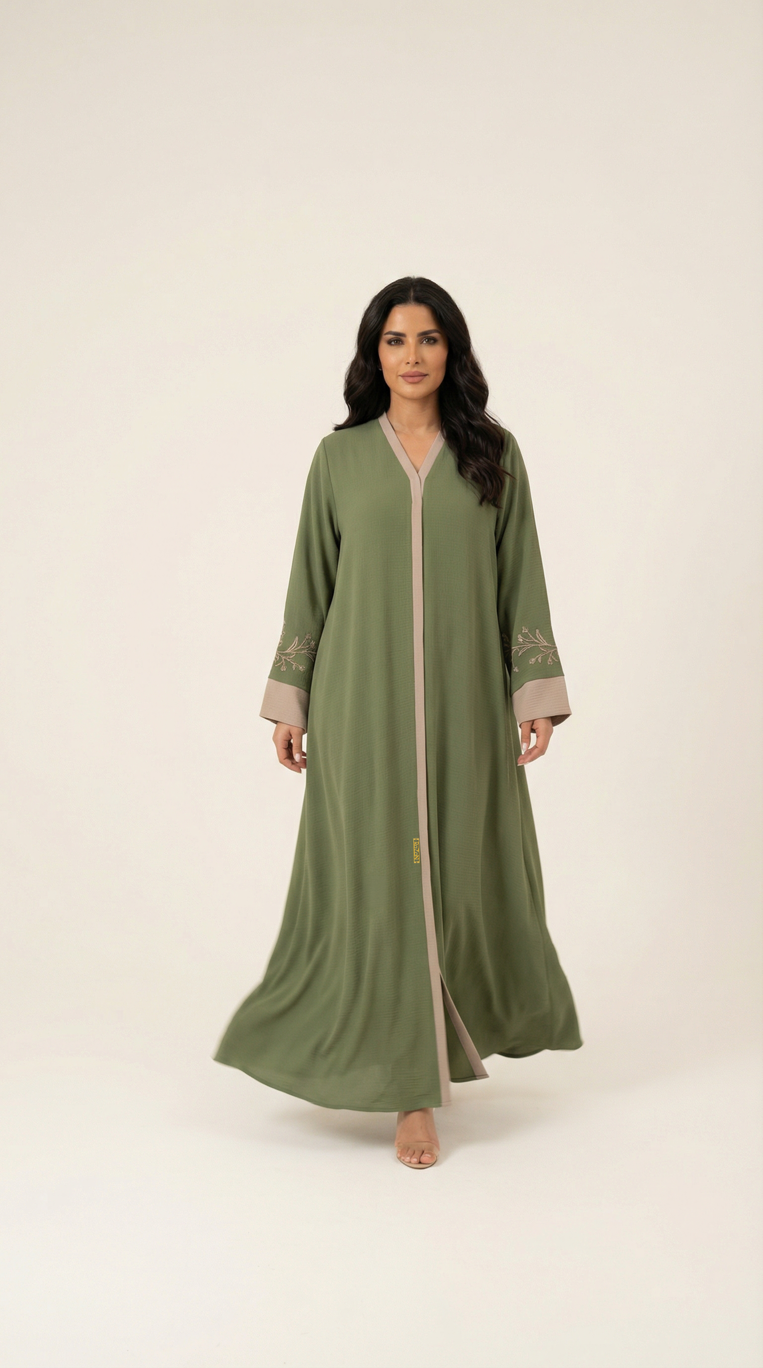 Contrast Panel Everyday Abaya – H284