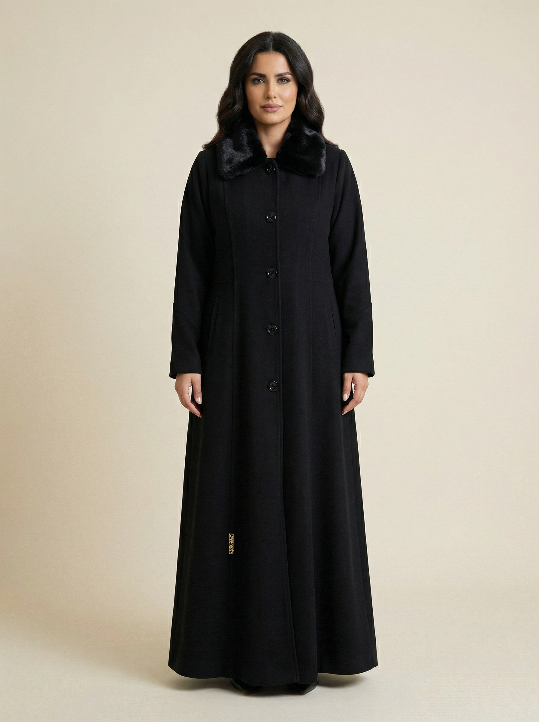 Wool Blend Coat Abaya – 3067