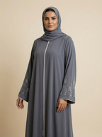 Muted Contrast Everyday Abaya - W364